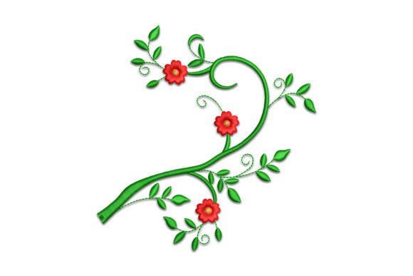 A Close Look at the Creative Fabrica Tree Branch Embroidery Design