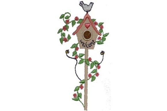 A Cozy Birdhouse Embroidery Design for Heartfelt Handmade Gifts