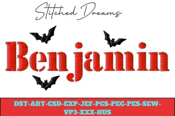 Benjamin Embroidery Design for Boutique Sweatshirts