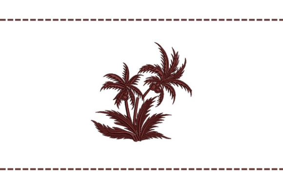 From My Studio: Testing the Coconut Tree Embroidery Design for Personalized Gifts