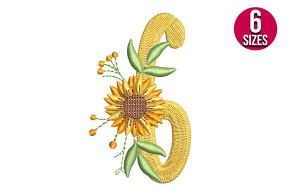 Sunflower Alphabet Number Six: A Designer's Review for Personalizing Gifts