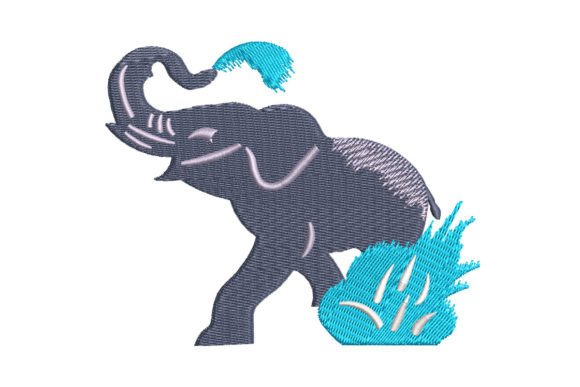 The Cozy Charm of Elephant in Water Embroidery